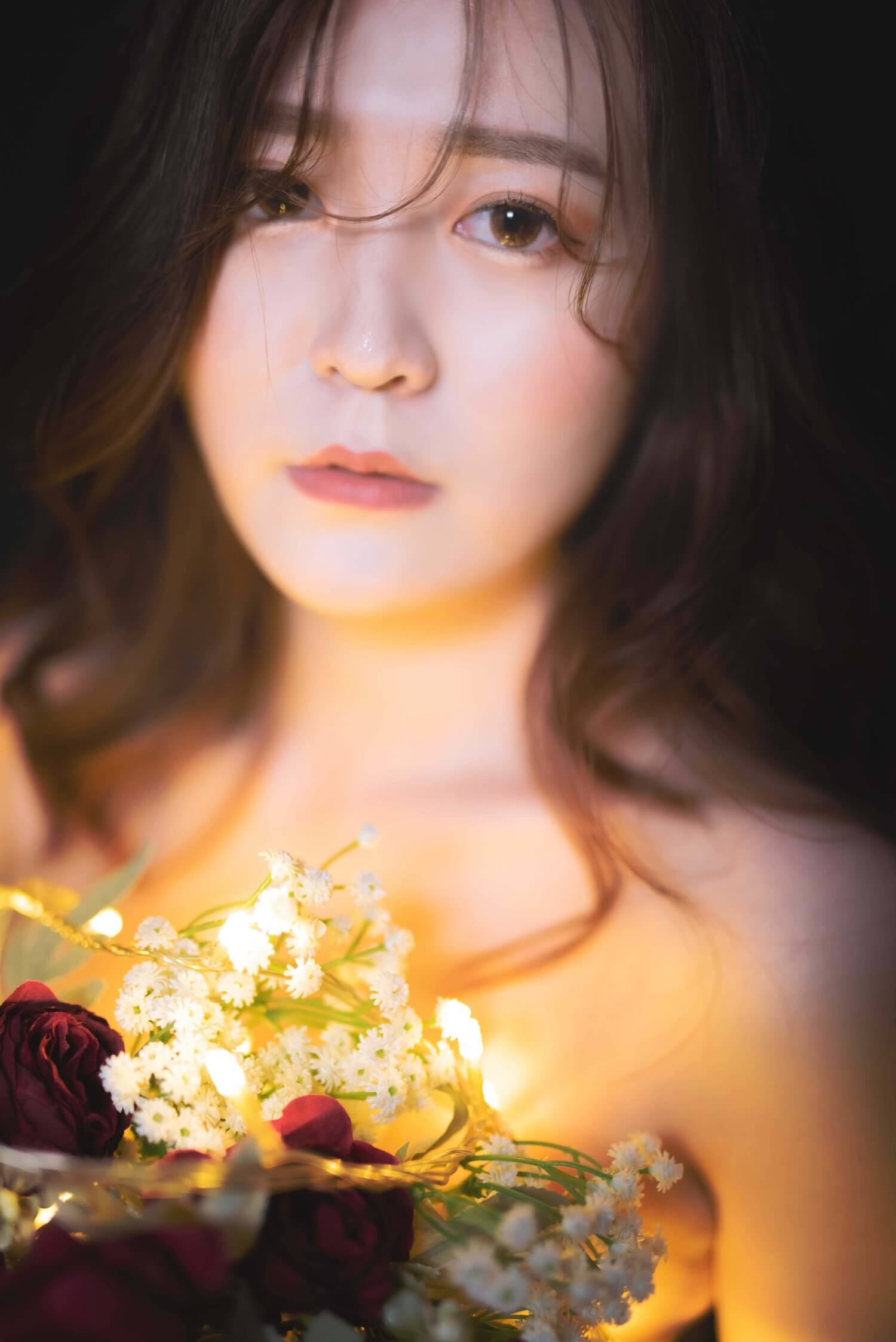 花束寫真(黑色與粉色系)的第2張圖片